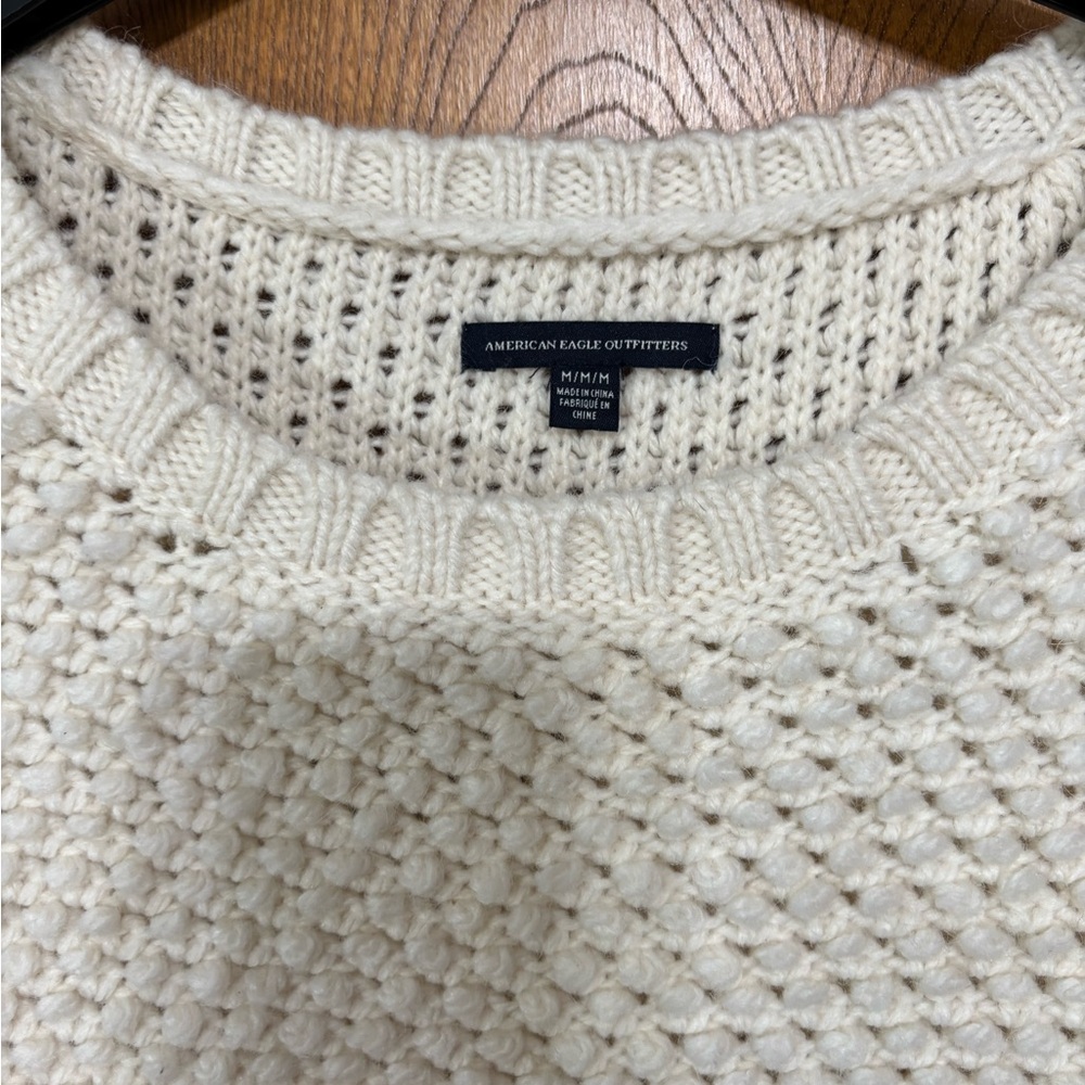 American Eagle Outfitters Textured Cream Sweater - Picture 4 of 7
